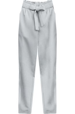 Dámské kalhoty s vázáním v pase MODA295 šedé
