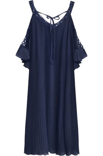 Dámské plisované šaty MODA342 modré