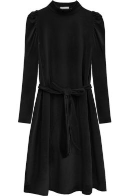 Dámské velurové šaty MODA487 černé