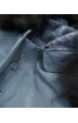 Vodě-odolná dámská zimní bunda MODA176 modro-šedá