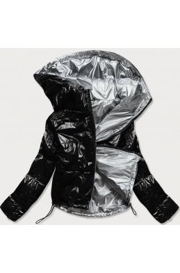 Dámská lesklá prošívaná jarní bunda MODA9560 černá