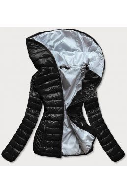 Prošívaná dámská jarní bunda s kapucí MODA561 černá