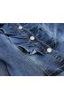 Dámská jeansová bunda s volánky MODA137 tmavomodrá