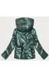 Lesklá dámská jarní bunda MODA9575 zelená