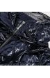 Lesklá dámská prošívaná jarní bunda MODA573 tmavěmodrá