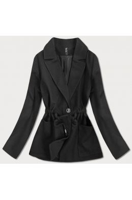 Krátký dámský kabát MODA727 černý