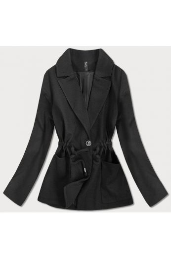 Krátký dámský kabát MODA727 černý