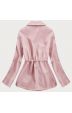 Krátký dámský kabát MODA727 růžový