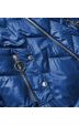 Dámská jarní bunda s kapucí MODA003BIG modro-černá