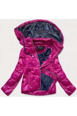 Dámská jarní bunda MODA005 růžovo-modrá
