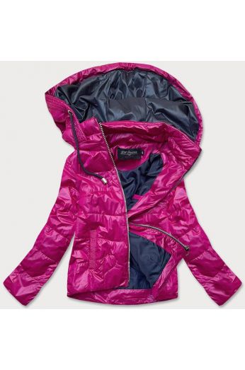 Dámská jarní bunda MODA005 růžovo-modrá