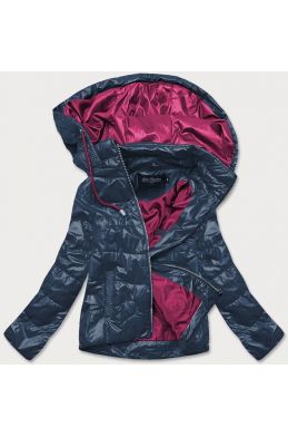 Dámská jarní bunda MODA005 modro-růžová