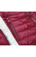 Dámská dvoubarevná bunda MODA318 červena-ecru
