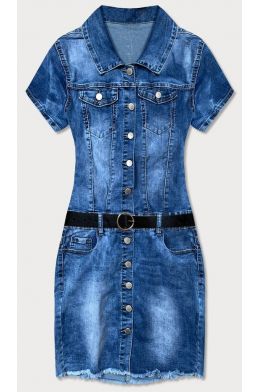 Dámské mini jeansové šaty MODA6659 modré