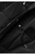 Dámská oboustranná zimní bunda MODA560 černá s černým kožíškem