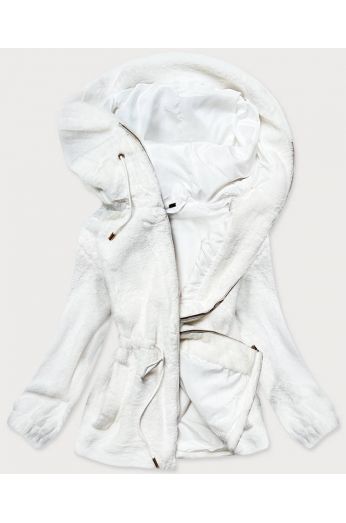 Dámská kožešinová bunda MODA596 bílá