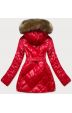 Lesklá dámská zimní bunda MODA756 červená