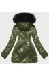 Lesklá dámská zimní bunda MODA756 zelená