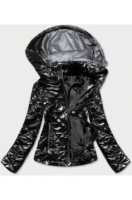 Dámská lesklá podzimní bunda MODA9756 černá