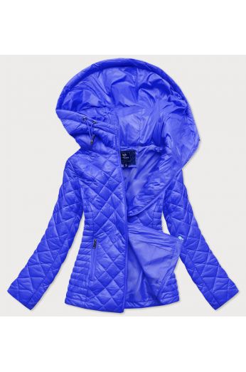 Prošívaná dámská podzimní bunda modály-01 modrá