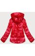Metalická dámská podzimní bunda MODA708 červená