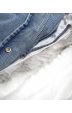 Dámská jeansová bunda s kožešinou MODA9585 modro-bílá 
