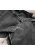 Dámská jeansová bunda s kožešinou MODA9585 černo-béžová