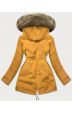 Teplá dámská zimní bunda MODA559 žlutá