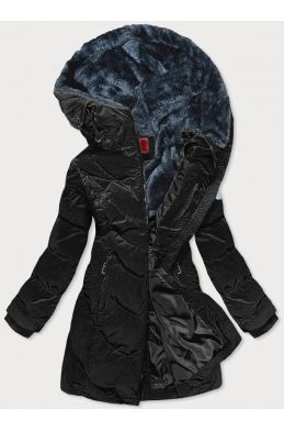 Dámská zimní bunda s kapucí MODA1306 černá