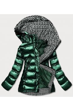 Dámská prošívaná zimní bunda s kapucí MODA817 zelená