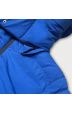 Dámská prošívaná přechodná bunda s páskem MODA060 modrá