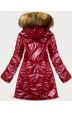 Lesklá dámská zimní bunda MODA1008 červená