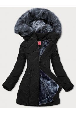 Dámská zimní bunda s kapucí MODA1308 černá