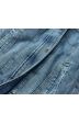 Dámská přechodná oboustranná jeansová bunda MODA730 modre-běžová