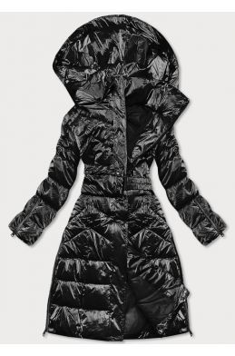 Lesklá dámská zimní bunda MODA775 černá