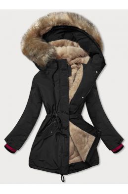 Dámská zimní bunda s kapucí MODA579 černá