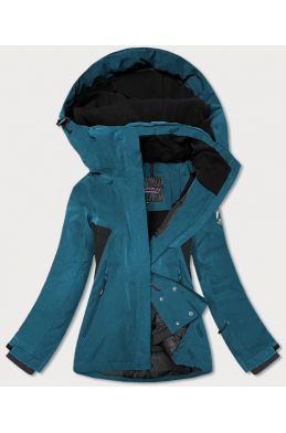 Dámská zimní bunda se sněžným pásem MODA376 tyrkysová