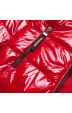 Dámská přechodná lesklá bunda MODA7250BIG červená
