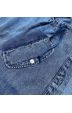 Dámská jeansová bunda s kapucí MODA5953 modrá