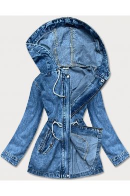 Volná dámská jeansová bunda MODA5996 modrá