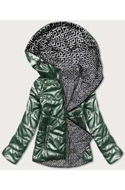 Dámská oboustranná zimní bunda MODA9795 zelená