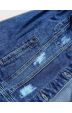 Dámská jeansová bunda MODA578 tmavěmodrá