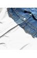 Dámská bunda jeans MODA2233 modře-bílá