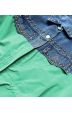 Dámská bunda jeans MODA2233 modře-zelená