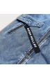 Volná dámská jeansová bunda MODA7030 modrá