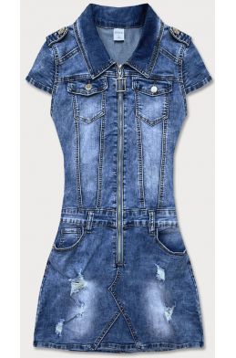 Dámská jeansové šaty MODA6620 modré