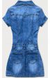 Krátké dámské jeansové šaty MODA6601 modré