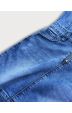 Dámské jeansové šaty na zip MODA6606 modré