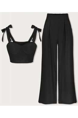 Elegantní dámský komplet top+kalhoty MODA2483 černý