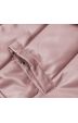 Oteplená dámská vesta s eko-kůže MODA231 pudrově růžová